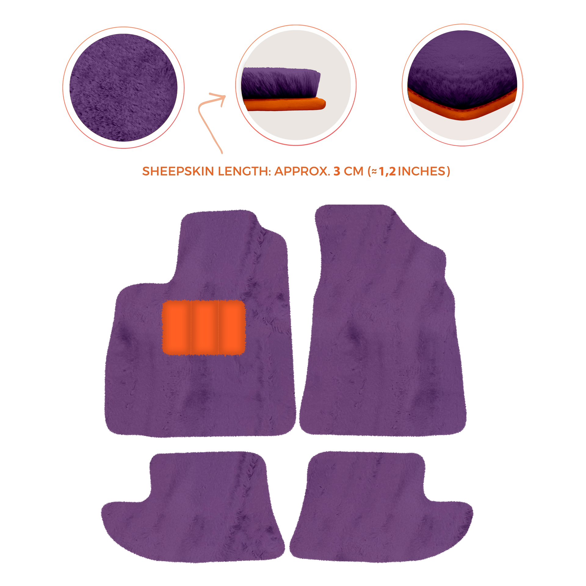 Premium Sheepskin Floor Mats for Bentley Continental GTC (2006–2011)