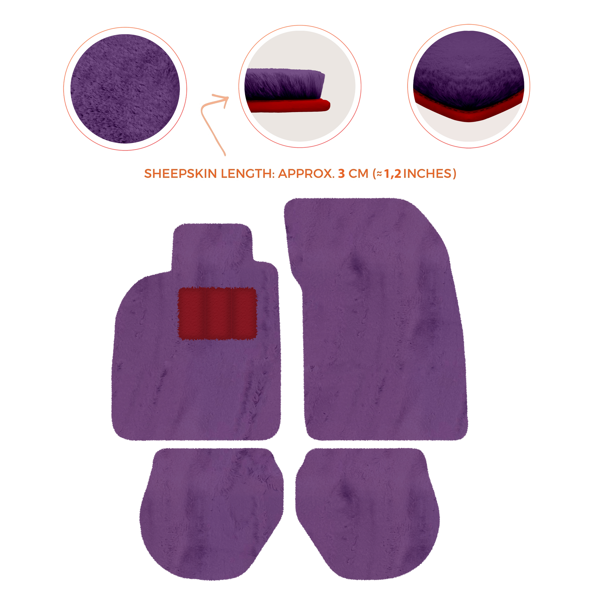 Customizable Leather Floor Mats with Square Pattern for Porsche 911 - 993 (1994-1998) - AutoWin