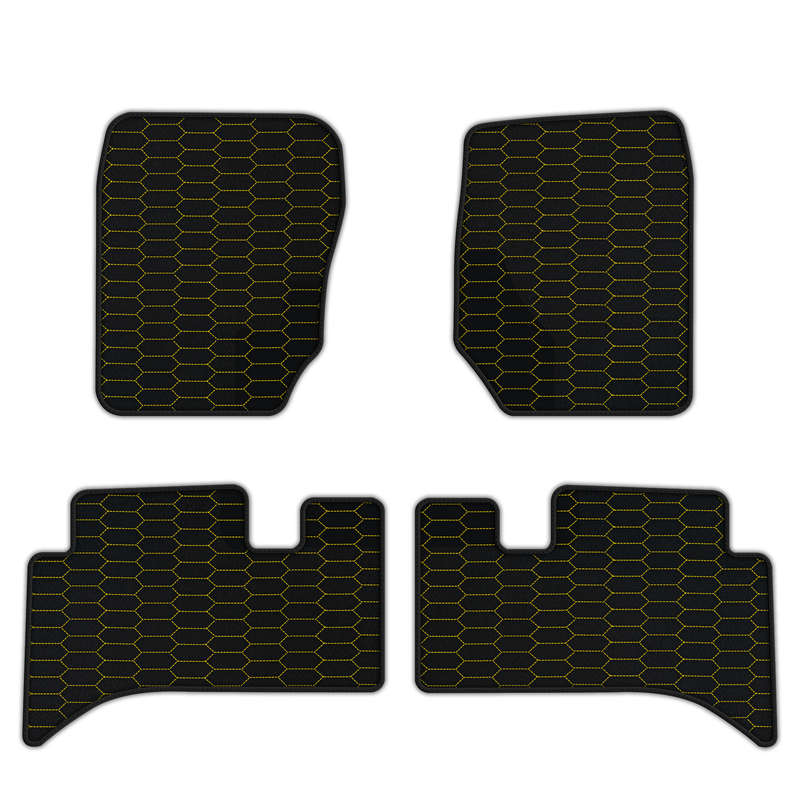 Customizable Leather Floor Mats with Symmetrical Hex Pattern for Range Rover (1994-2002)