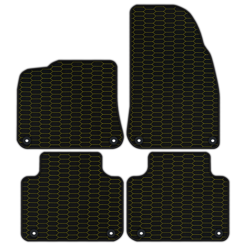Customizable Leather Floor Mats with Raptor Hex Pattern for Porsche Cayenne (2018-2023)