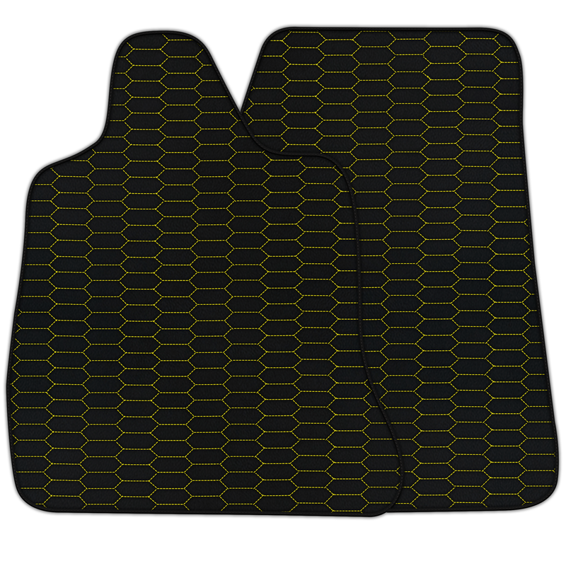 Customizable Leather Floor Mats with Raptor Hex Pattern for Chevrolet Corvette C7 (2014-2019)