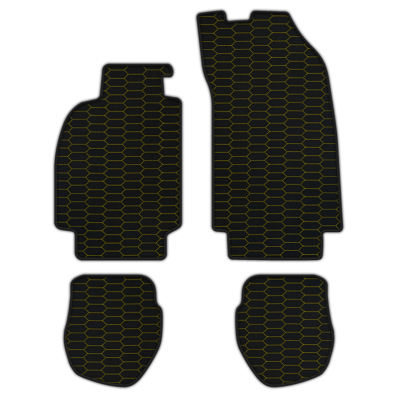 Customizable Leather Floor Mats with Raptor Hex Pattern for Porsche 964 (1989-1994)