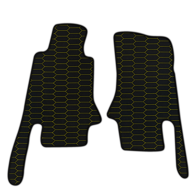Anpassbare Lederfußmatten mit Raptor Hex-Muster für Chevrolet Corvette C5 (1997-2004)
