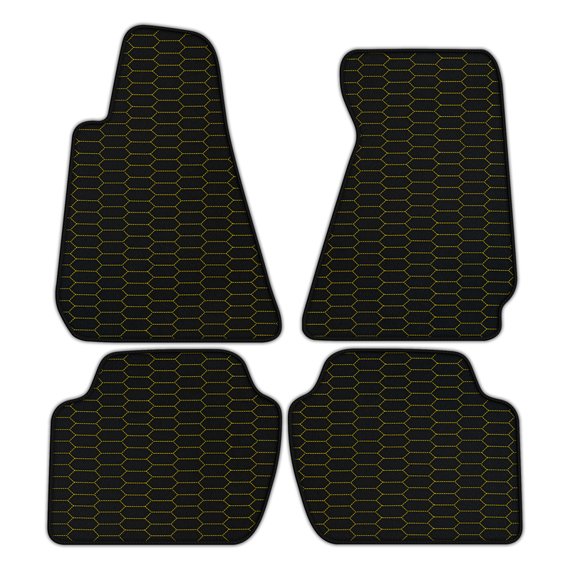 Customizable Leather Floor Mats with Raptor Hex Pattern for Aston Martin Rapide (2010-2018) Sedan