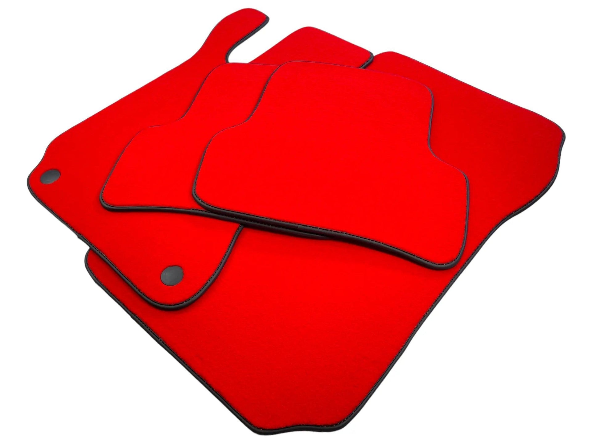 Red Floor Mats For Mercedes-Benz SL R231 2012–2020 Black Trim - AutoWin