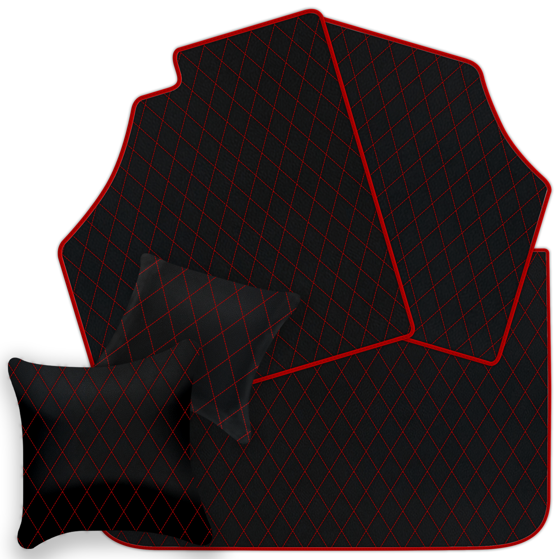 Black Leather Floor Mats for Ferrari F355 (1994-1999) | AW1 Design