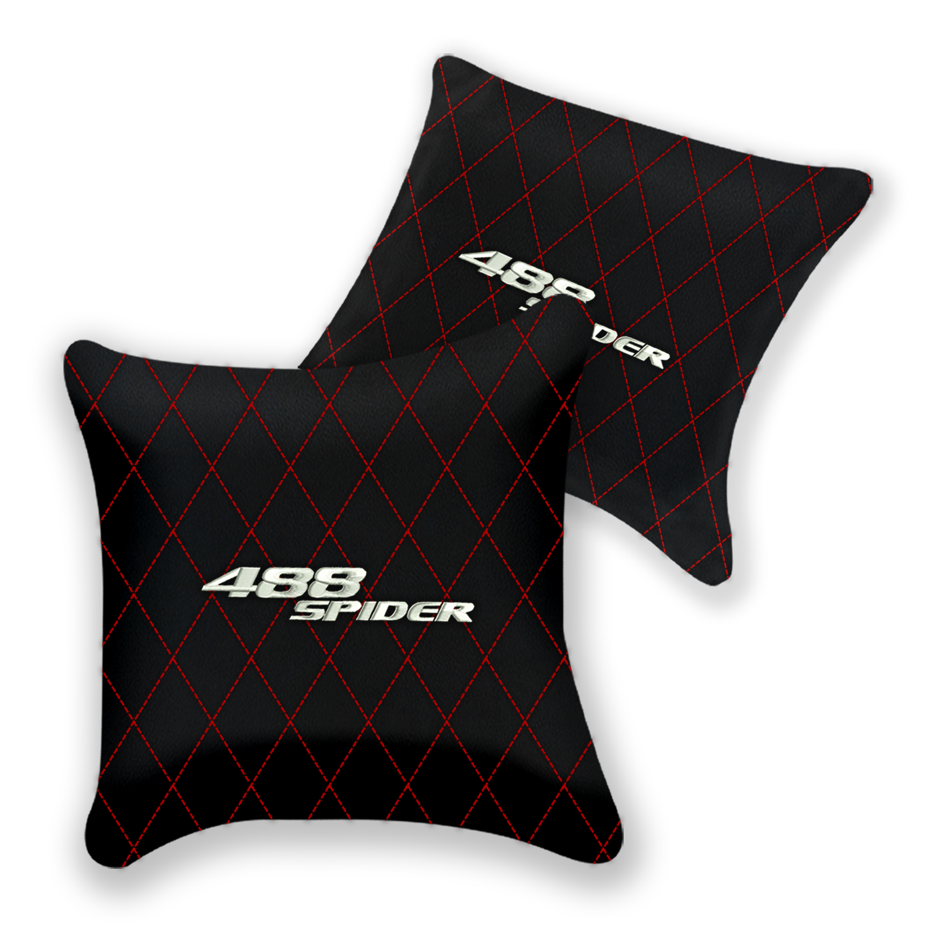 Custom Black Leather Pillows for Ferrari 488 Pista Spider 2019-2021
