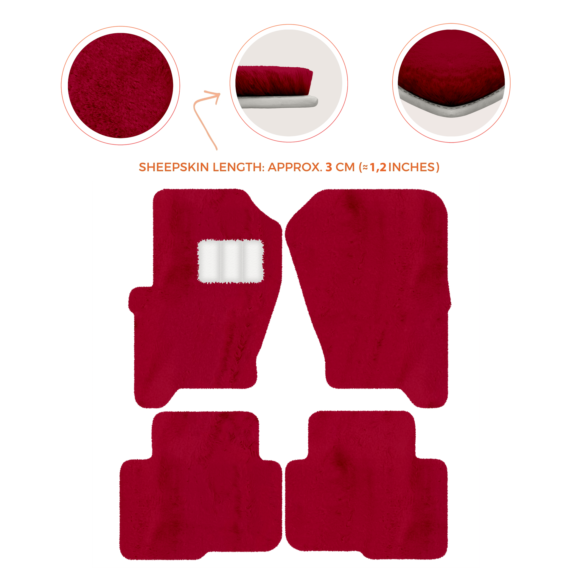 Premium Sheepskin Floor Mats for Land Rover Freelander (2007-2012)