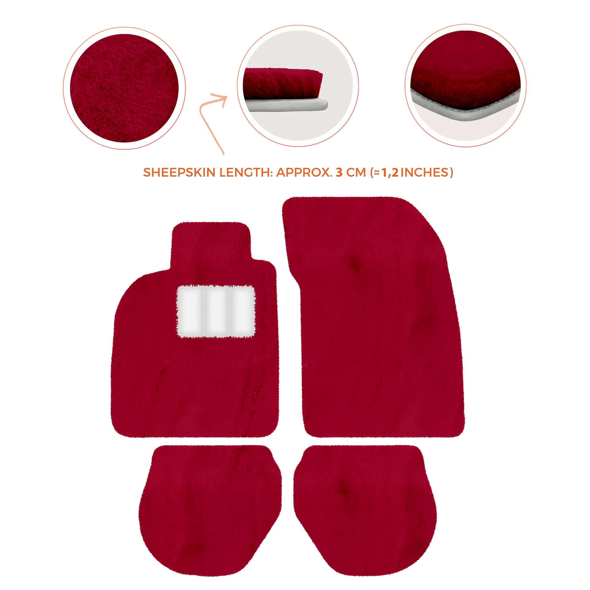 Customizable Leather Floor Mats with Square Pattern for Porsche 911 - 993 (1994-1998) - AutoWin