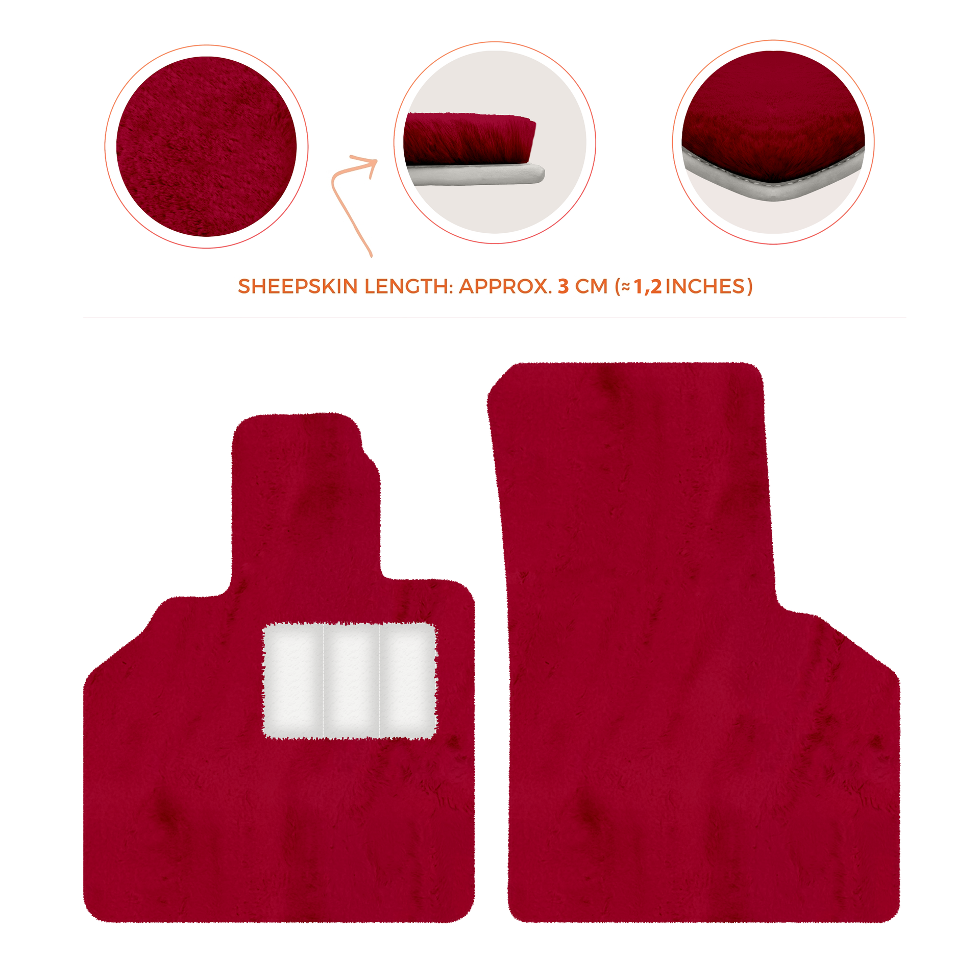 Premium Sheepskin Floor Mats for Lamborghini Aventador (2012-2022)