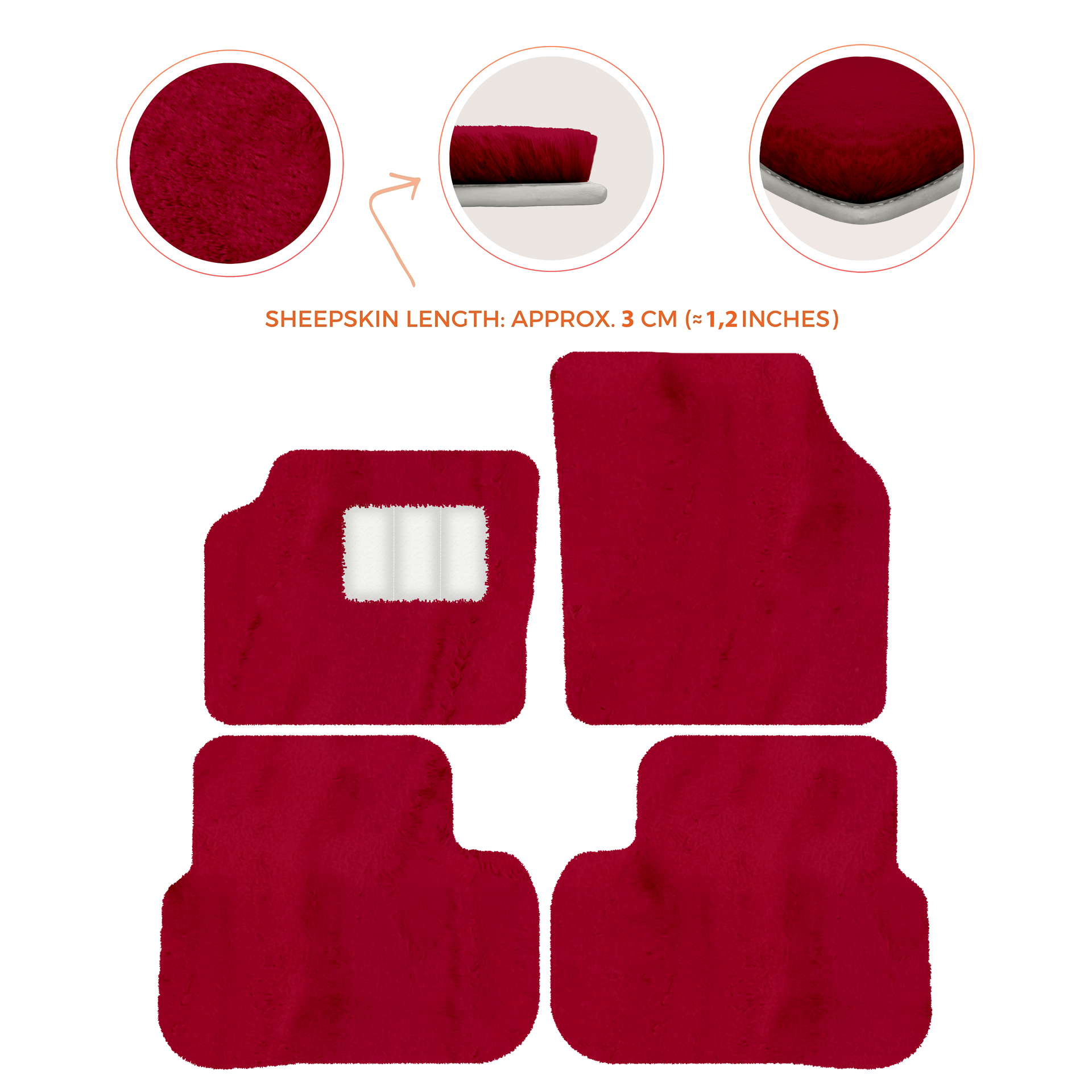 Luxury Sheepskin Floor Mats for Aston Martin V8 Coupe (1996-2000)