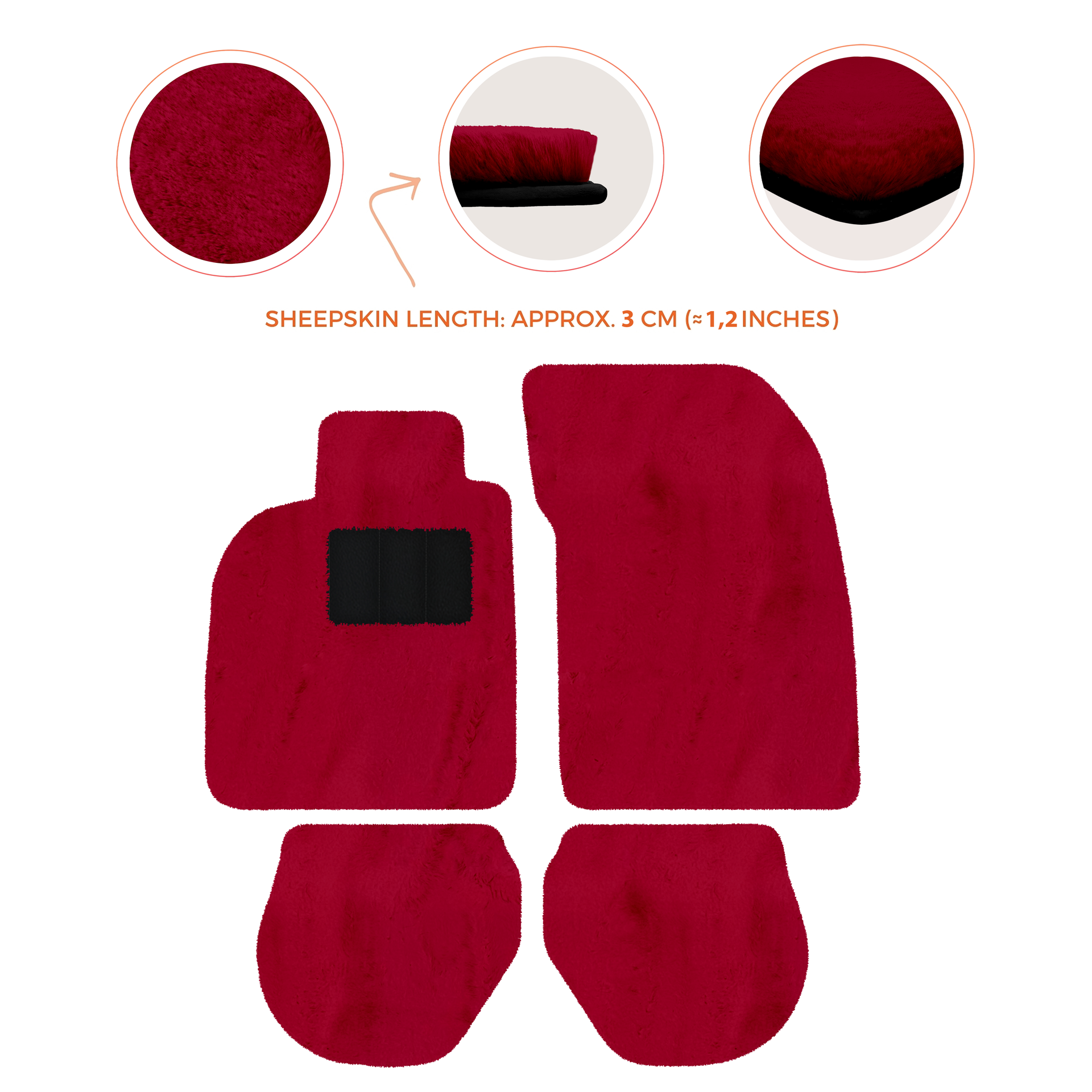 Customizable Leather Floor Mats with Square Pattern for Porsche 911 - 993 (1994-1998) - AutoWin