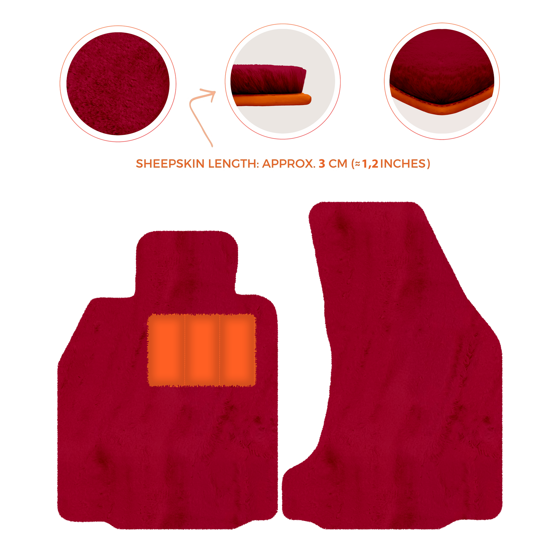 Premium Sheepskin Floor Mats for Porsche 718 Boxster (2016-2023)