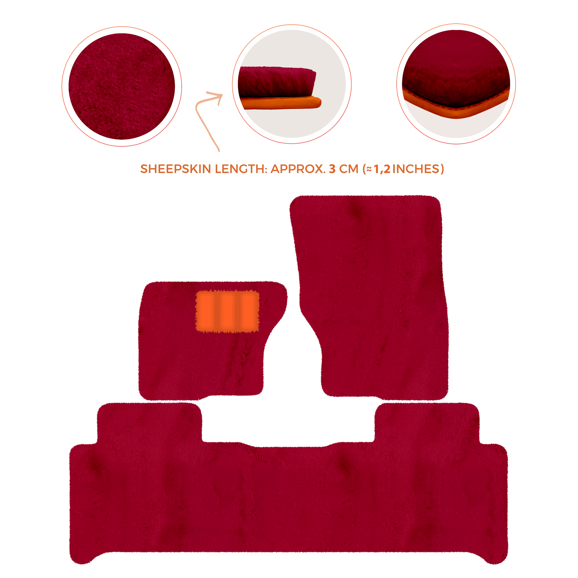 Luxury Sheepskin Floor Mats for Land Rover Discovery (2017-2026)