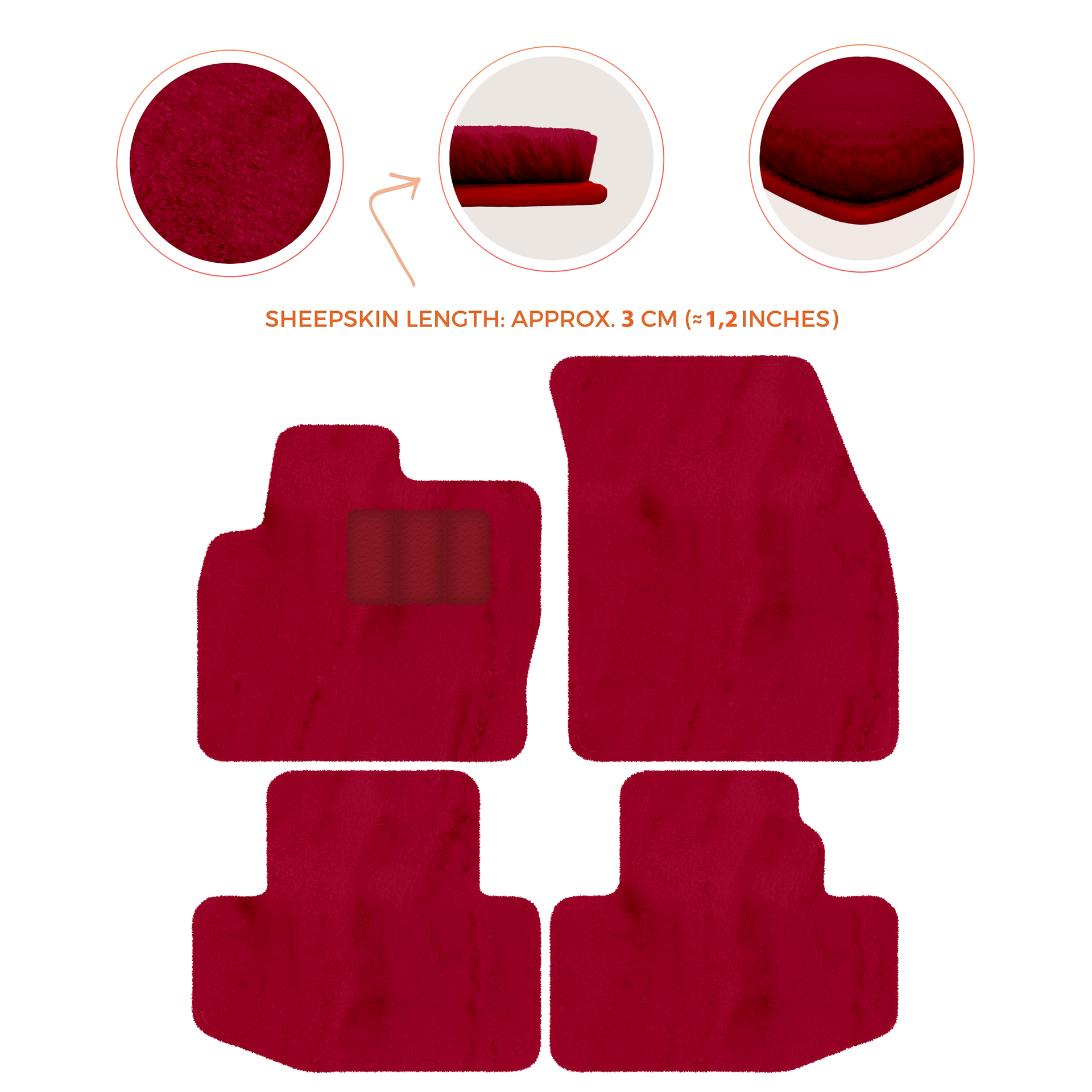 Luxury Sheepskin Floor Mats for Range Rover Sport L460 (2022-2024)