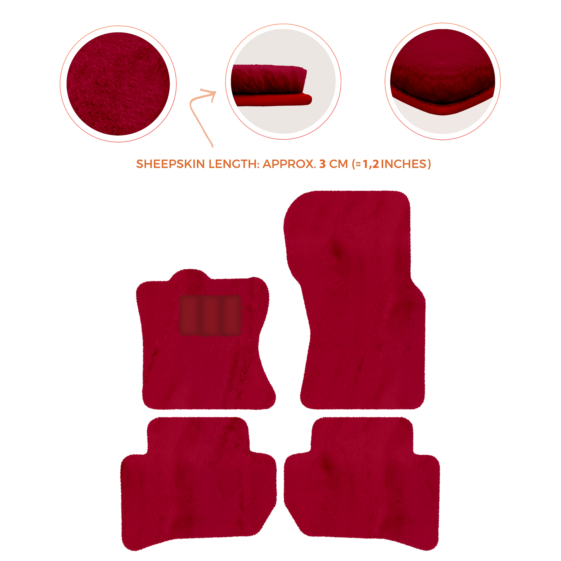 Premium Sheepskin Floor Mats for 2010-2013 Range Rover Sport