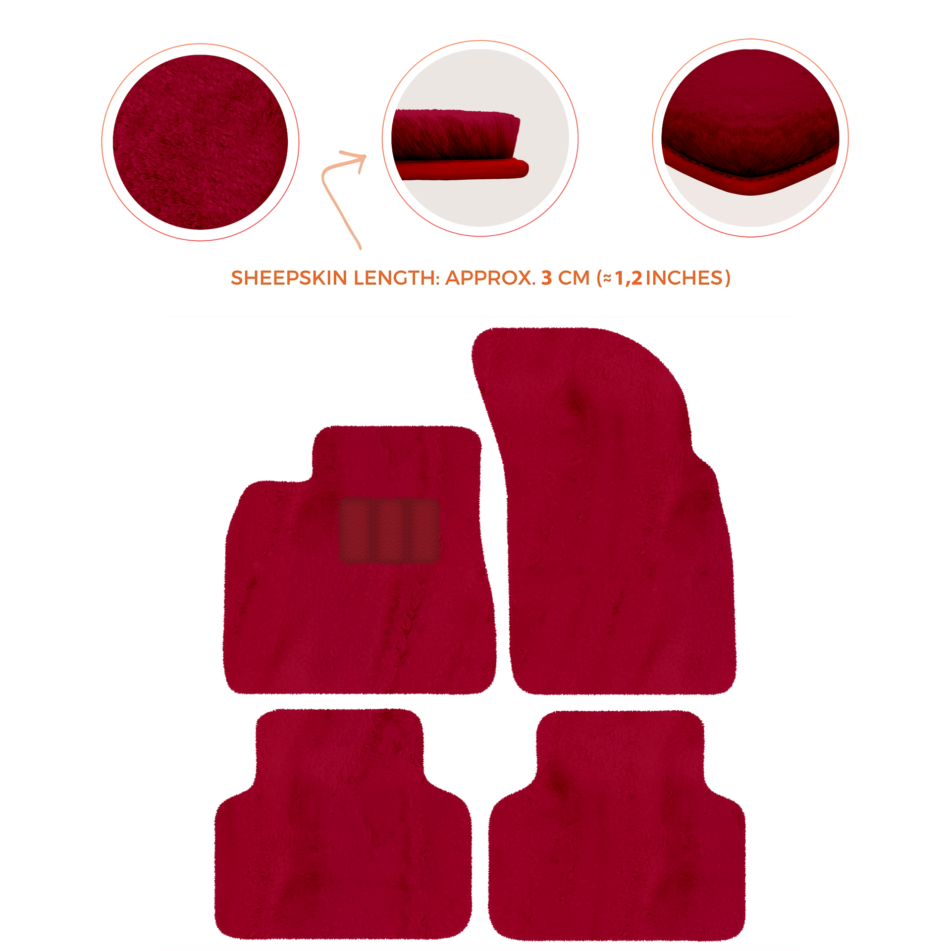 Premium Luxury Sheepskin Floor Mats for Bentley Bentayga 2015-2023