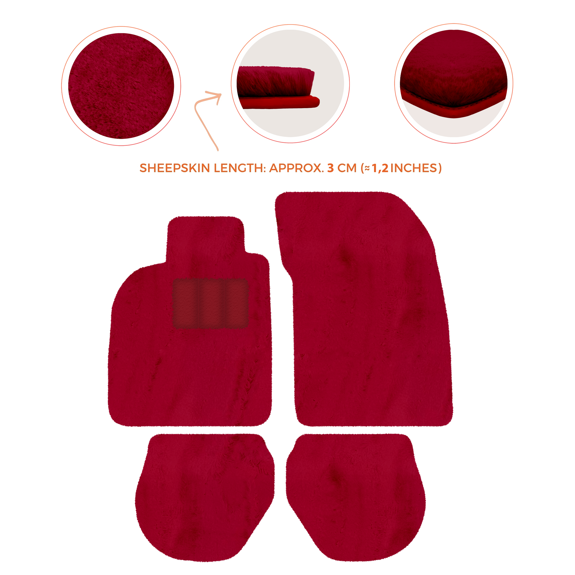 Customizable Leather Floor Mats with Square Pattern for Porsche 911 - 993 (1994-1998) - AutoWin