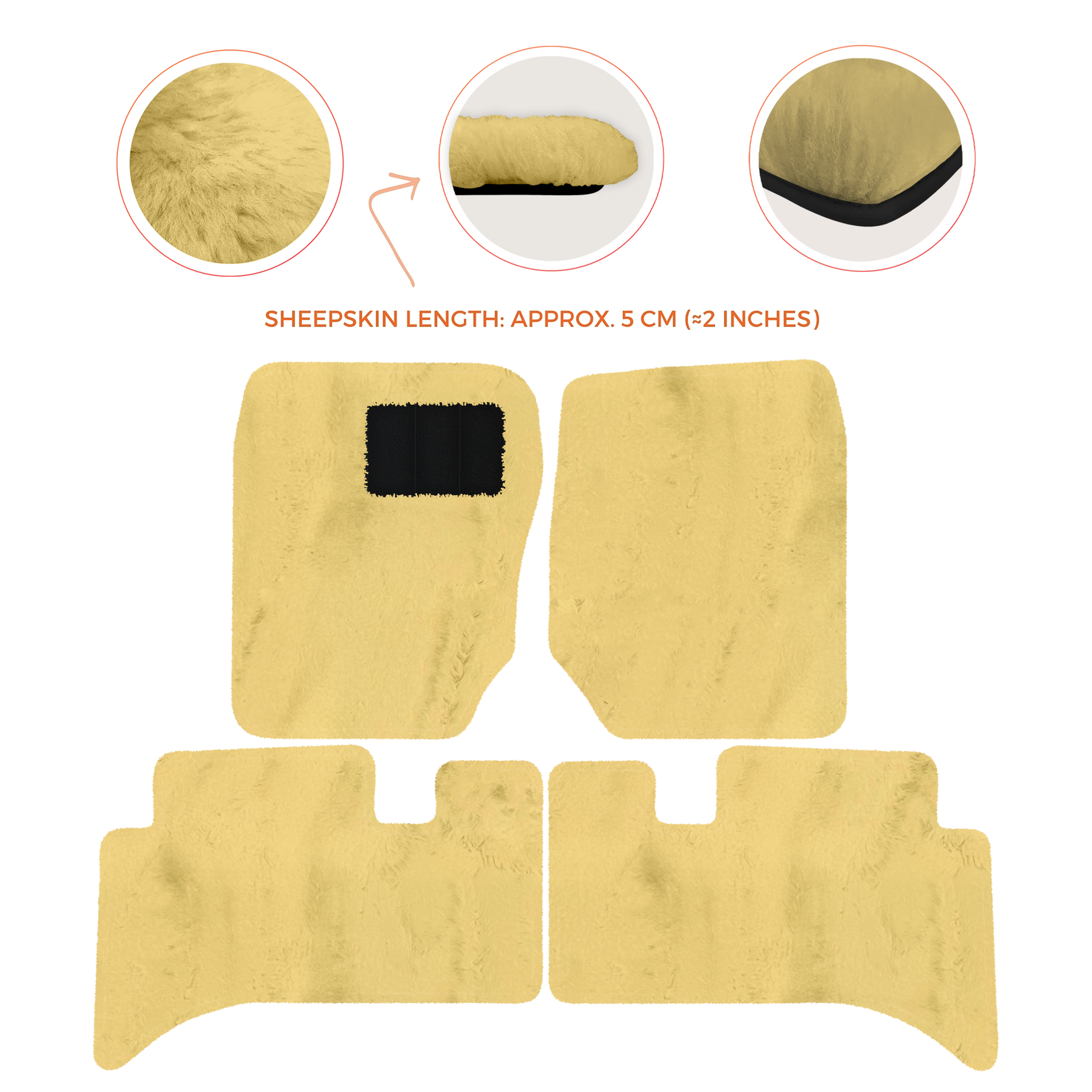 Premium Sheepskin Floor Mats for Range Rover Vehicles (2012-2022)