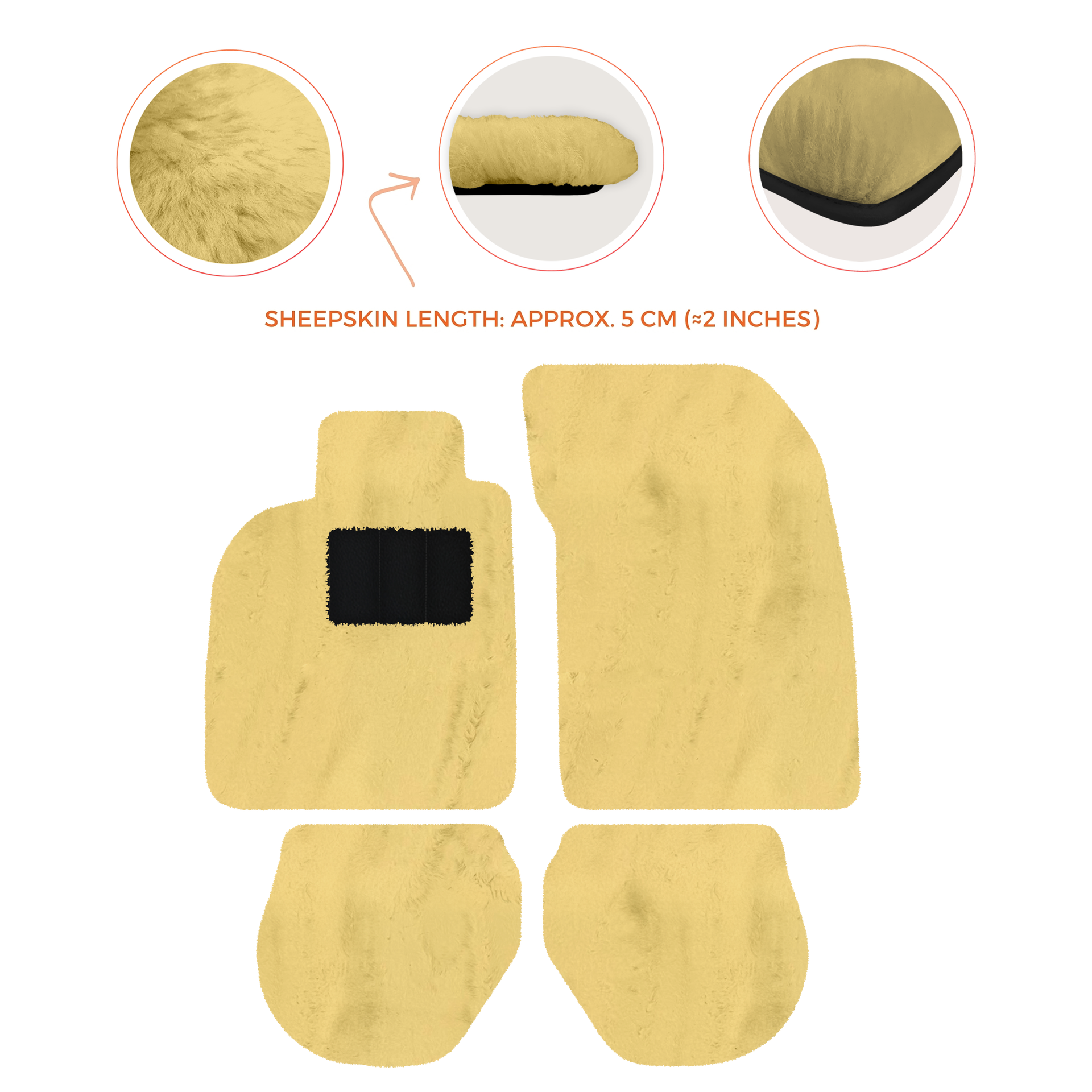 Customizable Leather Floor Mats with Square Pattern for Porsche 911 - 993 (1994-1998) - AutoWin