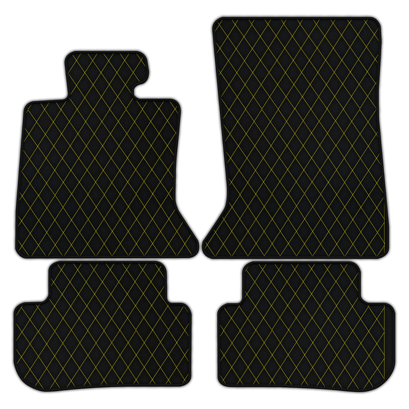 Customizable Leather Floor Mats with Single Diamond Pattern for Rolls Royce Wraith (2013–2023)