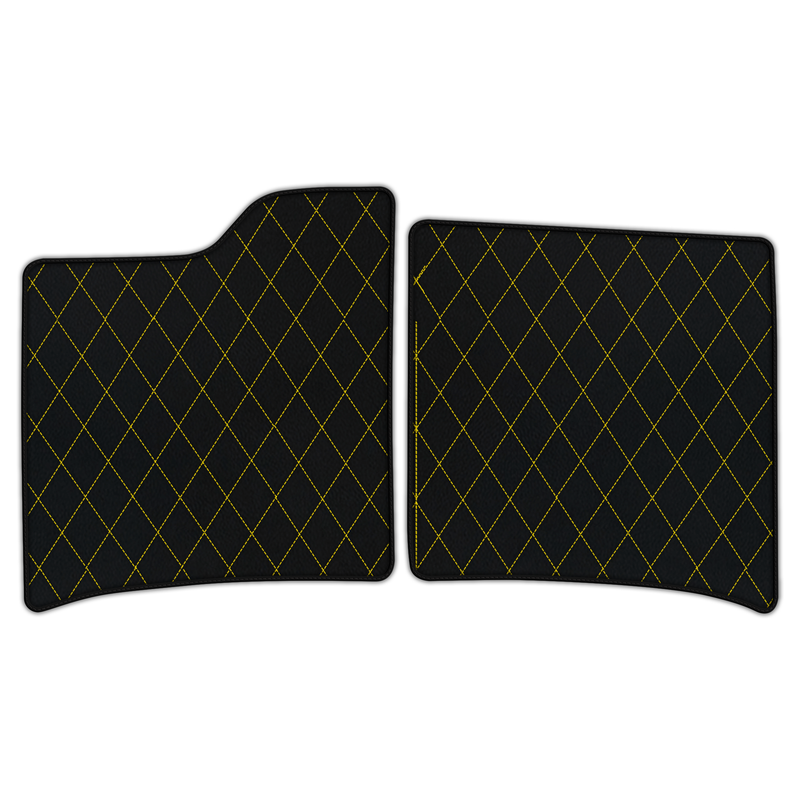Customizable Leather Floor Mats with Single Diamond Pattern for Ferrari 12Cilindri (2024-2026)