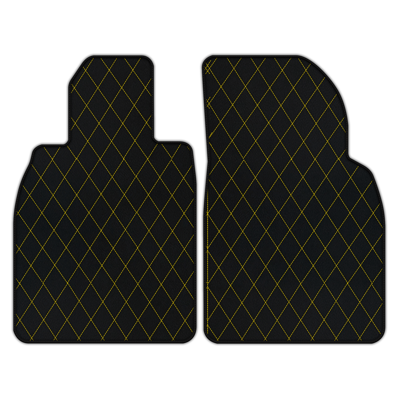 Customizable Leather Floor Mats with Single Diamond Pattern for Porsche 981 Cayman (2012–2016)