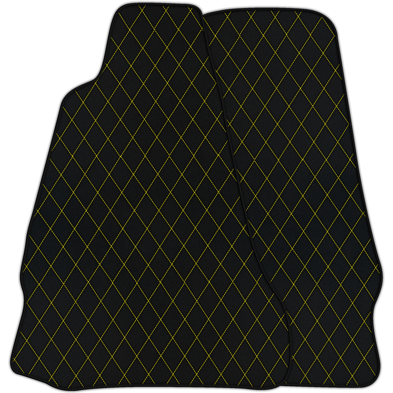 Customizable Leather Floor Mats with Single Diamond Pattern for Aston Martin V8 Vantage (2005-2018)
