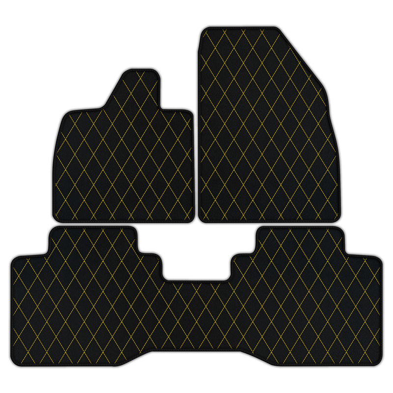 Customizable Leather Floor Mats with Single Diamond Pattern for Lotus Eletre (2022-2025)