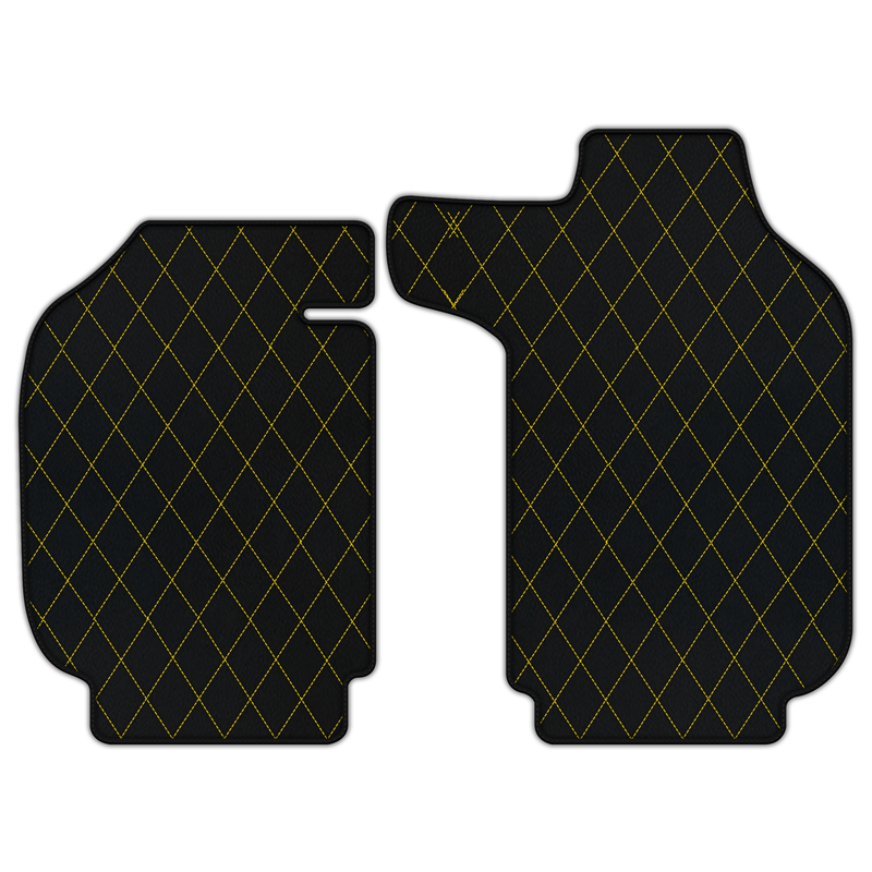 Customizable Leather Floor Mats with Single Diamond Pattern for Porsche Classic 911 (1963-1989)