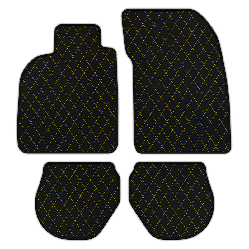 Customizable Leather Floor Mats with Single Diamond Pattern for Porsche 911 - 993 (1994-1998)