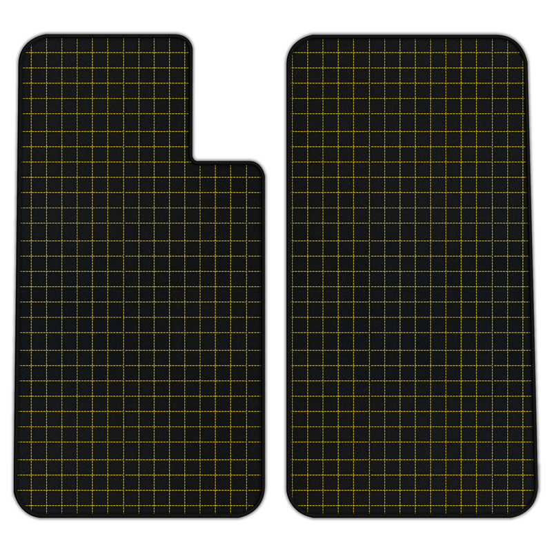 Customizable Leather Floor Mats with Square Pattern for Porsche 550 (1953–1956)