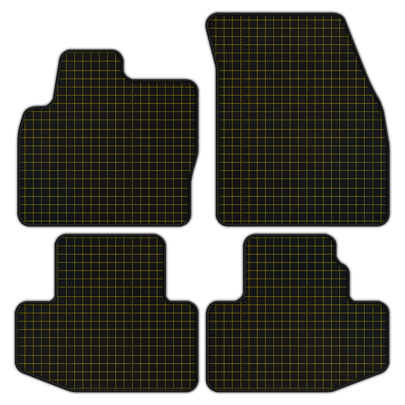 Customizable Leather Floor Mats with Square Pattern for Range Rover Evoque (2016-2024) Convertible