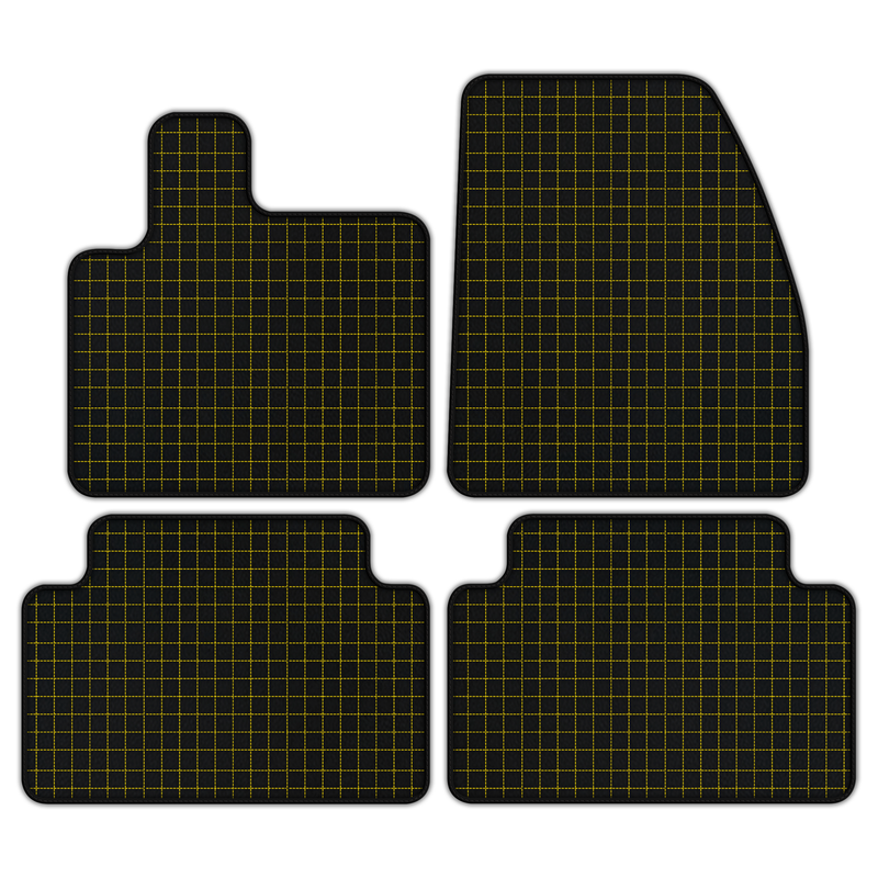 Customizable Leather Floor Mats with Square Pattern for Range Rover Evoque (2019-2024) 5-Doors