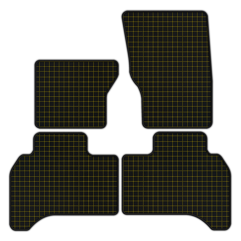 Customizable Leather Floor Mats with Square Pattern for Range Rover (2012-2022) 4-5 Seater
