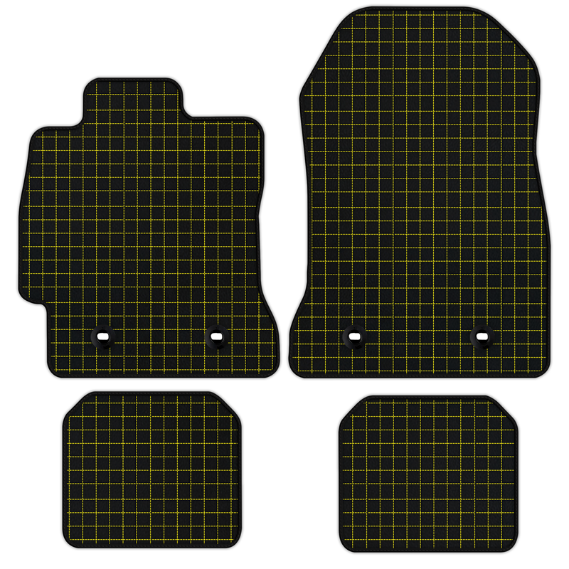 Customizable Leather Floor Mats with Square Pattern for Toyota GT86 (2012-2021)