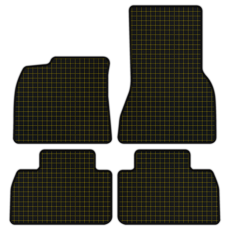 Customizable Leather Floor Mats with Square Pattern for Porsche Macan EV (2024-2026) Electric SUV