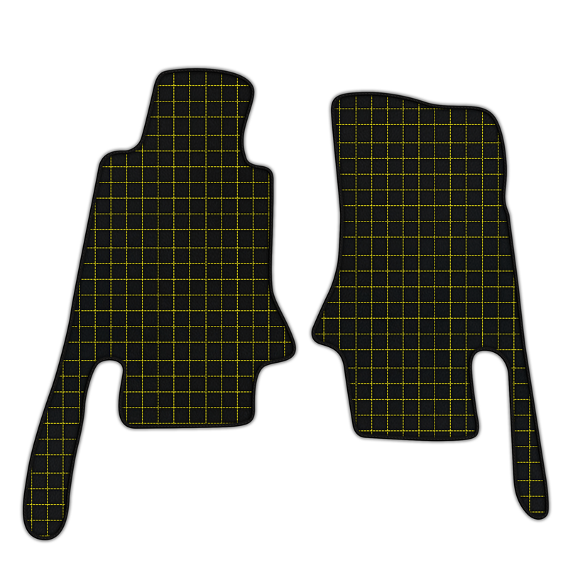 Customizable Leather Floor Mats with Square Pattern for Chevrolet Corvette C5 (1997-2004)