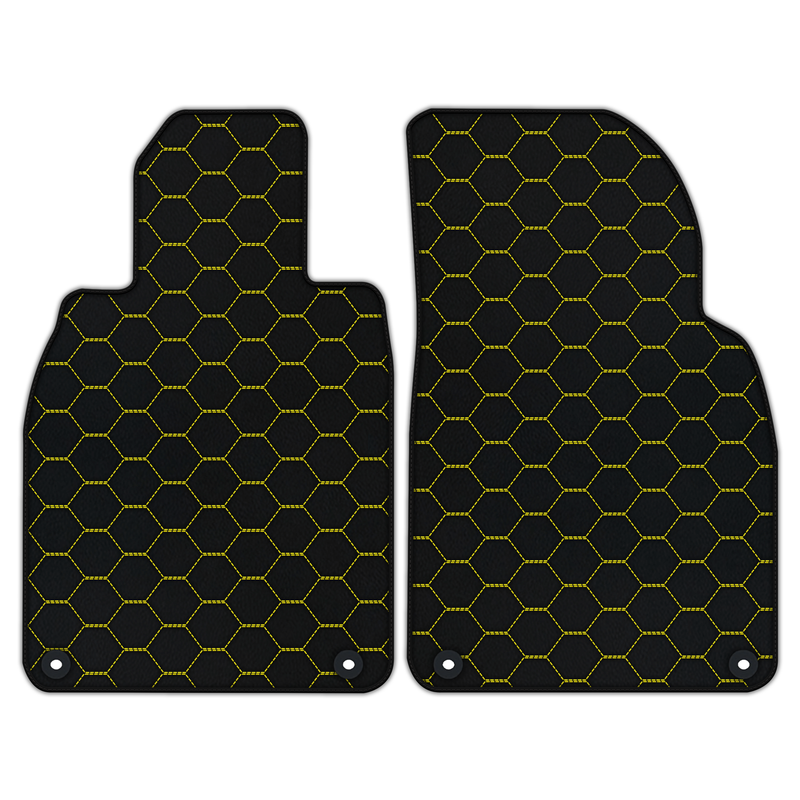 Customizable Leather Floor Mats with Symmetrical Hex Pattern for Porsche Cayman 718 (2017-2023)