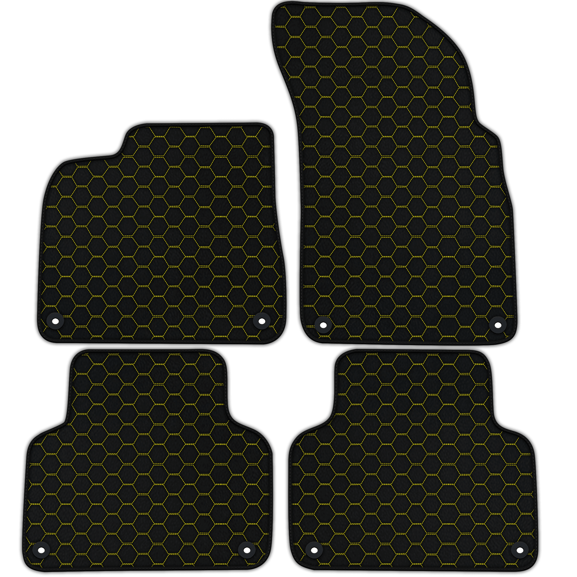 Customizable Leather Floor Mats with Symmetrical Hex Pattern for Lamborghini Urus (2018-2026)