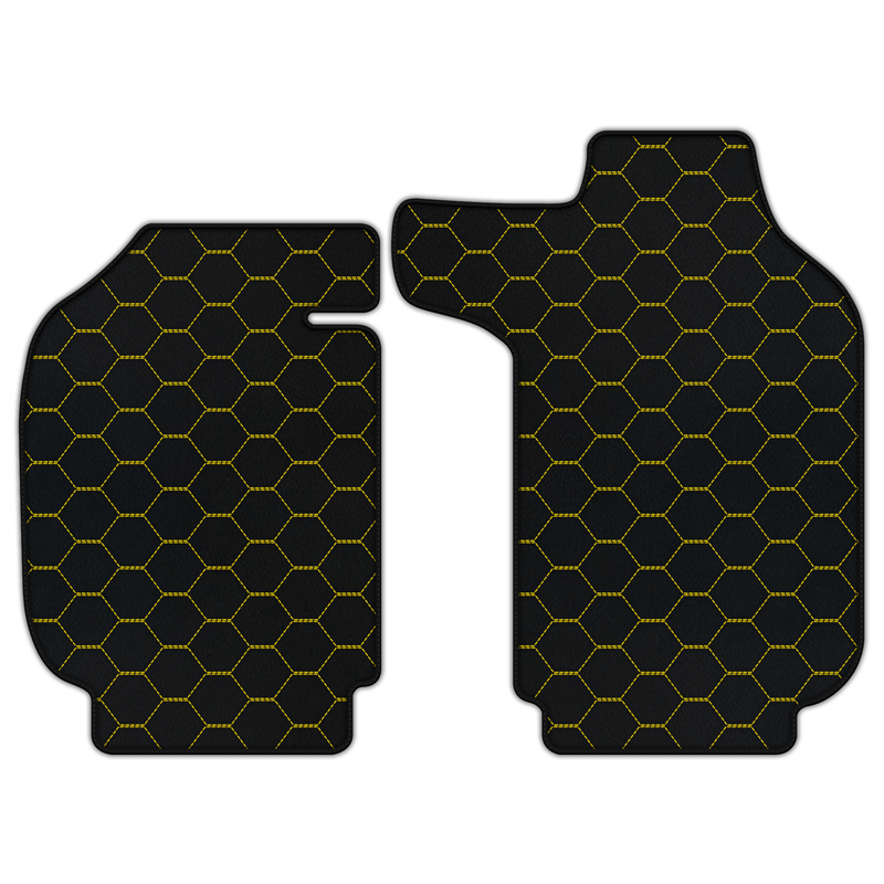 Customizable Leather Floor Mats with Symmetrical Hex Pattern for Porsche 911 SC (1978–1983)