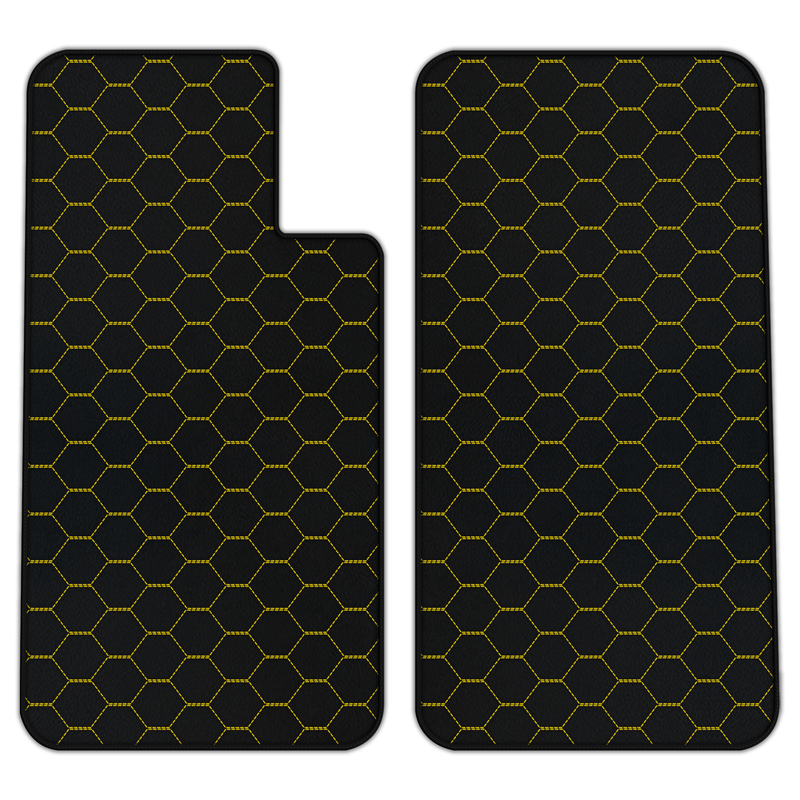Customizable Leather Floor Mats with Symmetrical Hex Pattern for Porsche 550 (1953–1956)