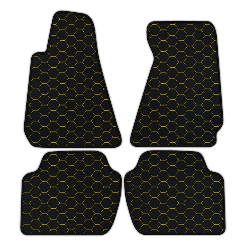 Customizable Leather Floor Mats with Symmetrical Hex Pattern for Aston Martin Rapide (2010-2018) Sedan