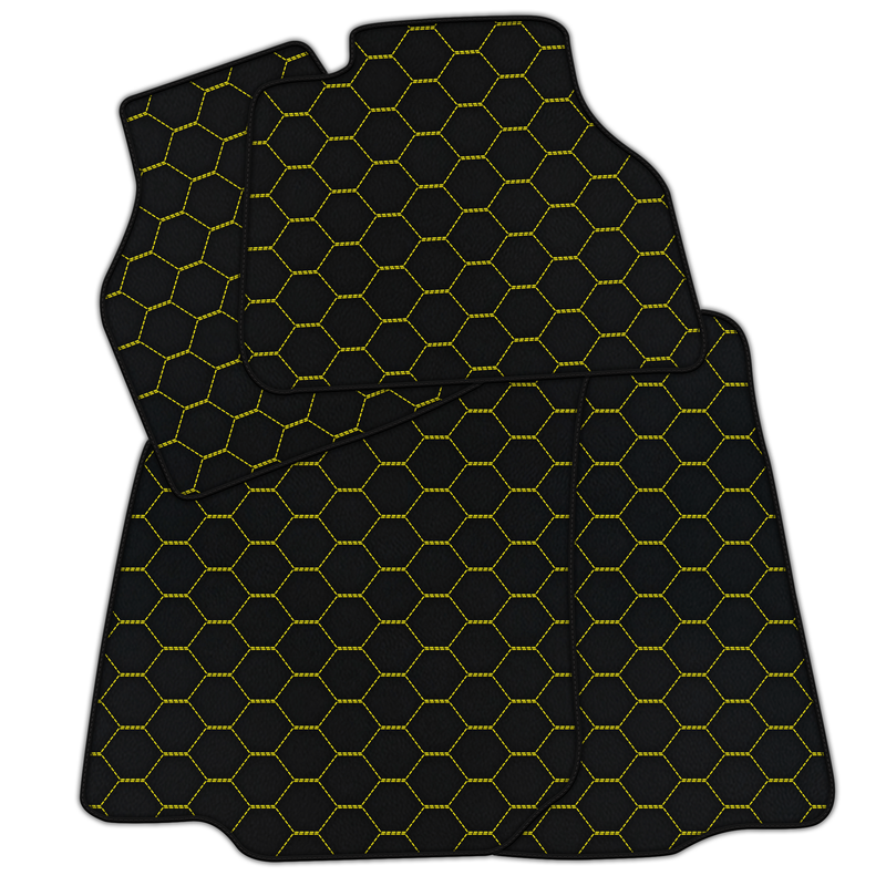 Customizable Leather Floor Mats with Symmetrical Hex Pattern for Bentley Mulsanne (2010-2020)