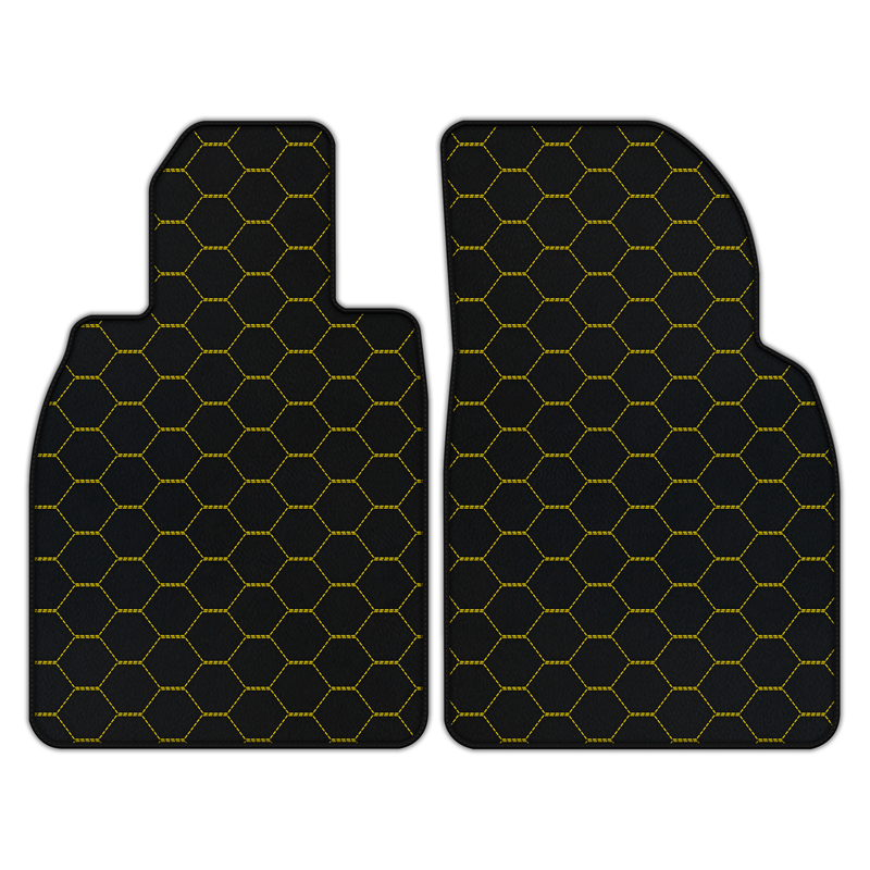 Customizable Leather Floor Mats with Symmetrical Hex Pattern for Porsche 981 Cayman (2012–2016)