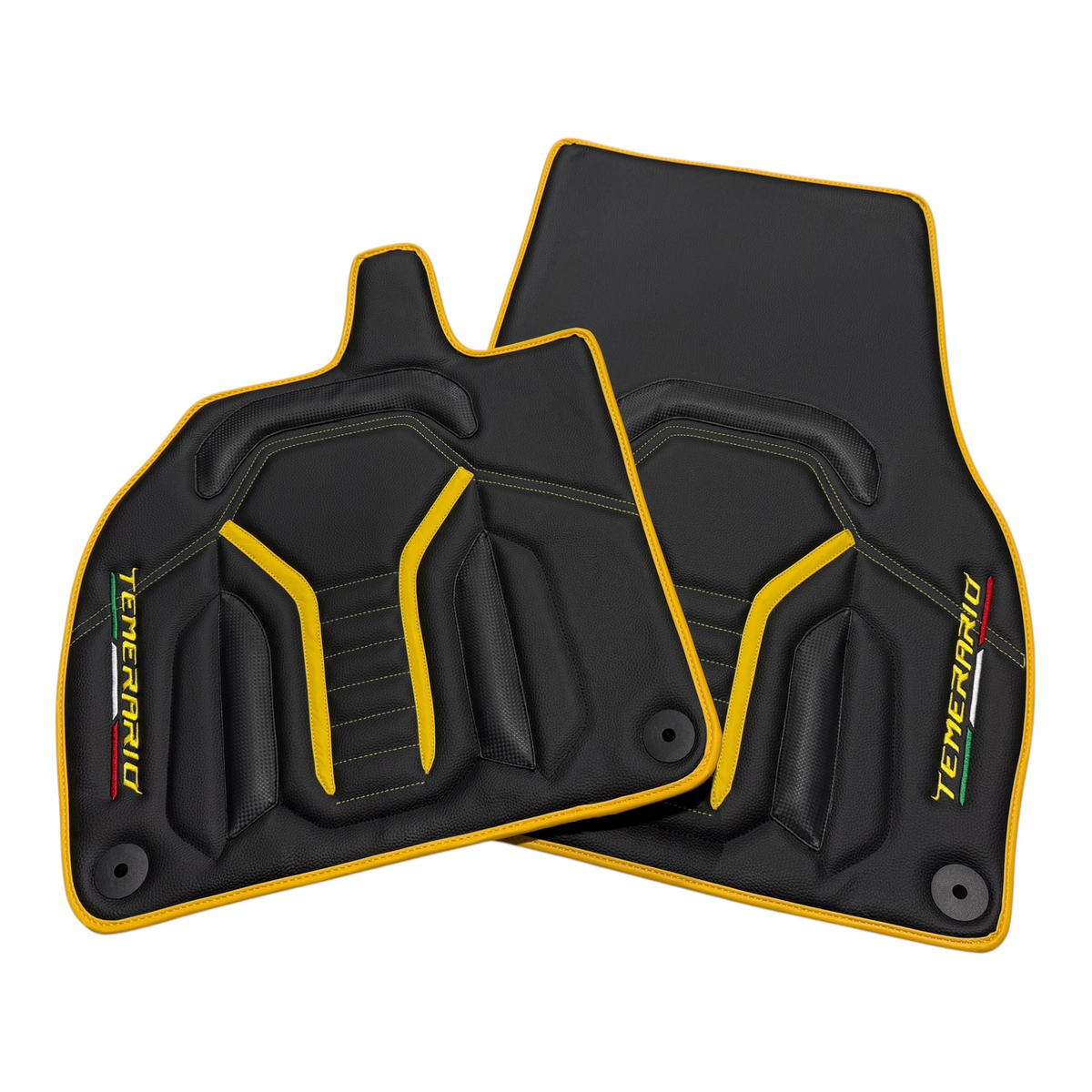 Black Leather Line Floor Mats for Lamborghini Temerario (2025-2026)