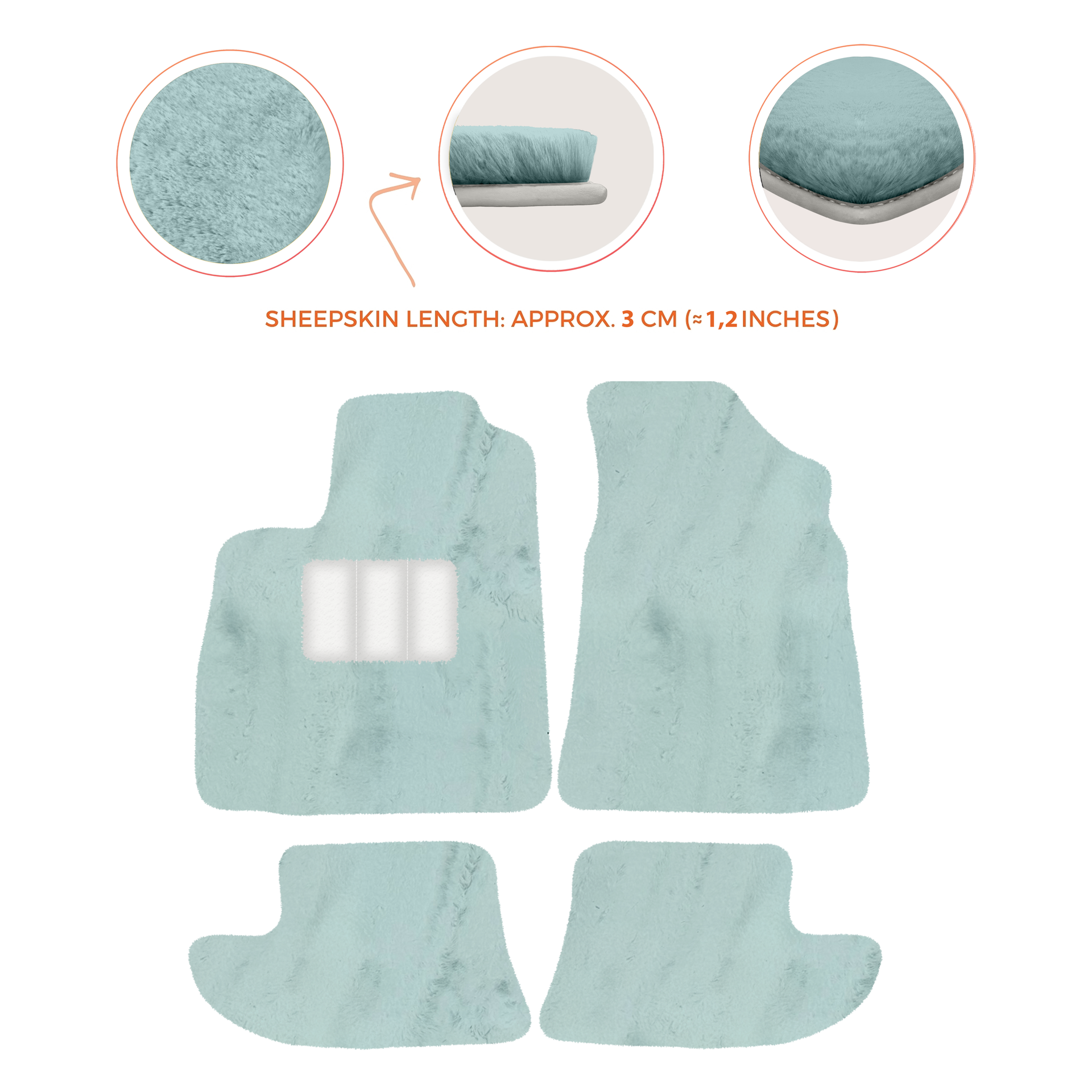 Premium Sheepskin Floor Mats for Bentley Continental GTC (2006–2011)