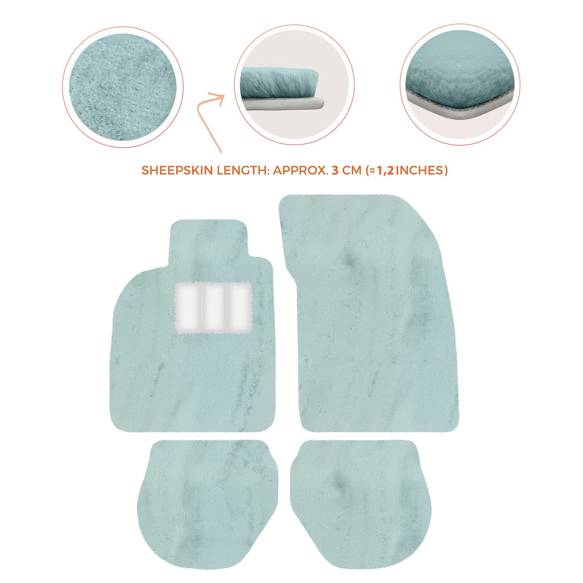 Customizable Leather Floor Mats with Square Pattern for Porsche 911 - 993 (1994-1998) - AutoWin