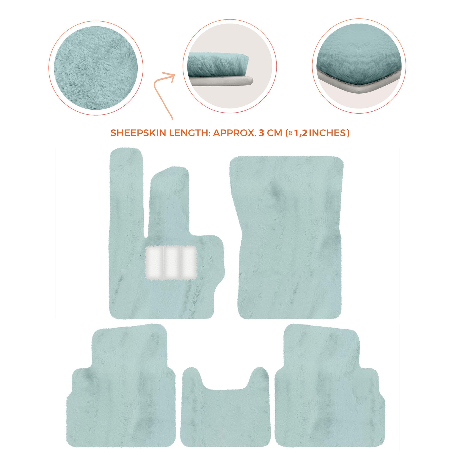 Premium Sheepskin Floor Mats for Mercedes-Benz G-Class W463 2008-2018