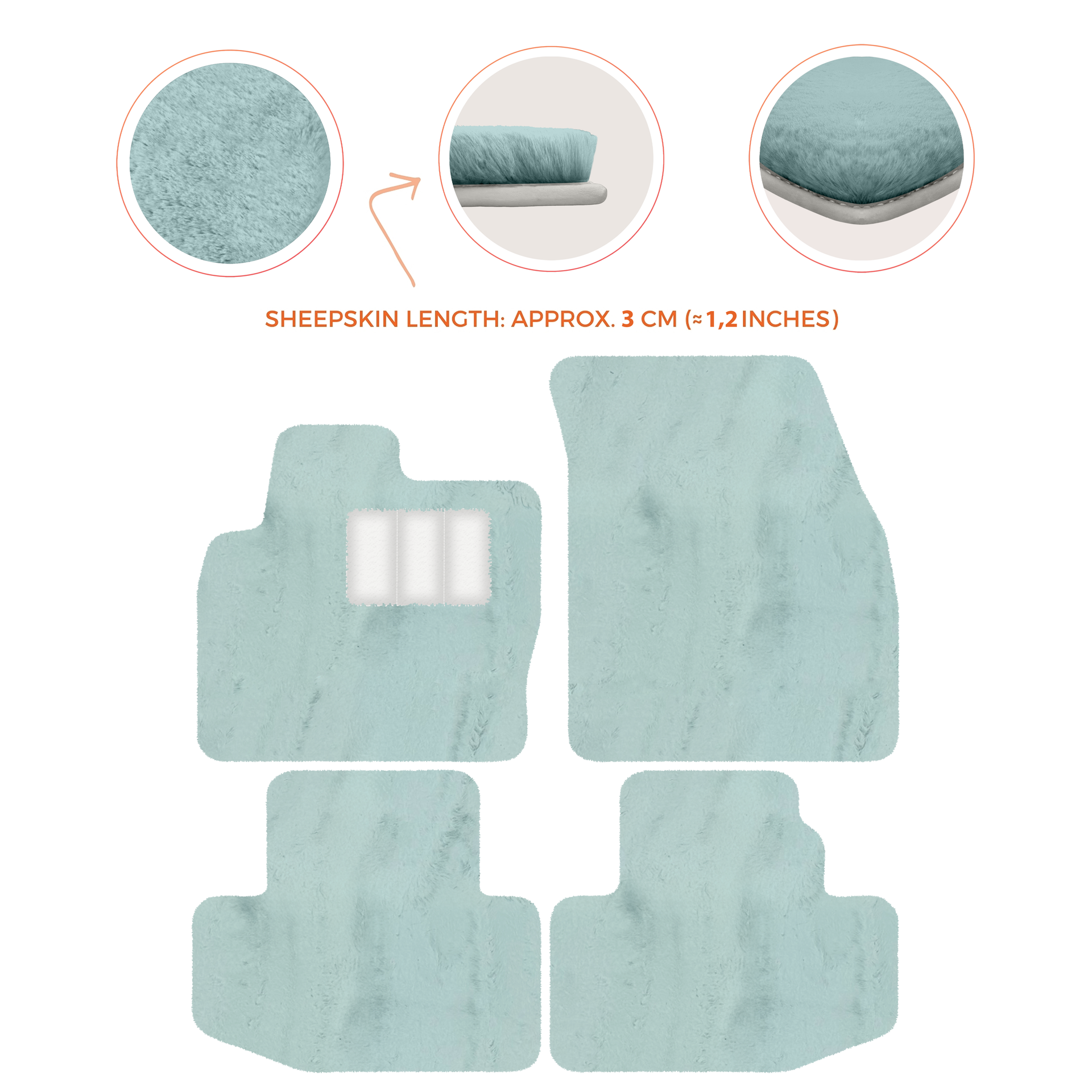 Luxury Sheepskin Floor Mats for Range Rover Sport L460 (2022-2024)